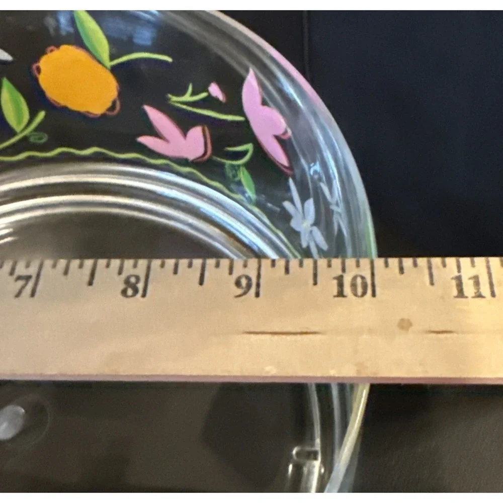 Dansk Clear Floral Tropical Melamine Salad Serving Bowl With 3 Matching‎ Bowls